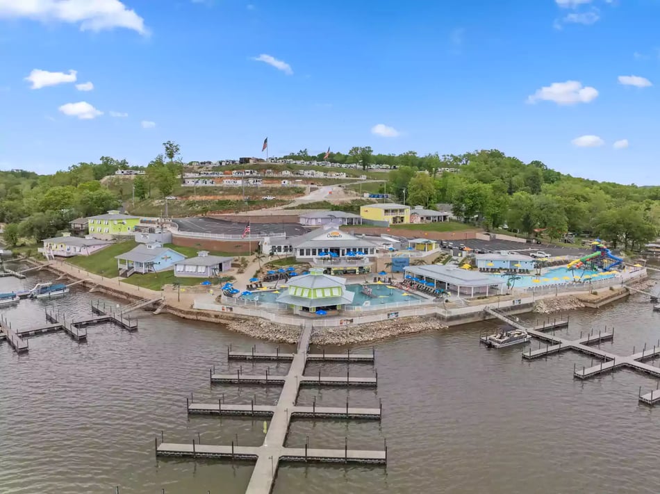 Coconuts Caribbean Beach Bar lagoon-style pool with swim-up bar Lake of the Ozarks