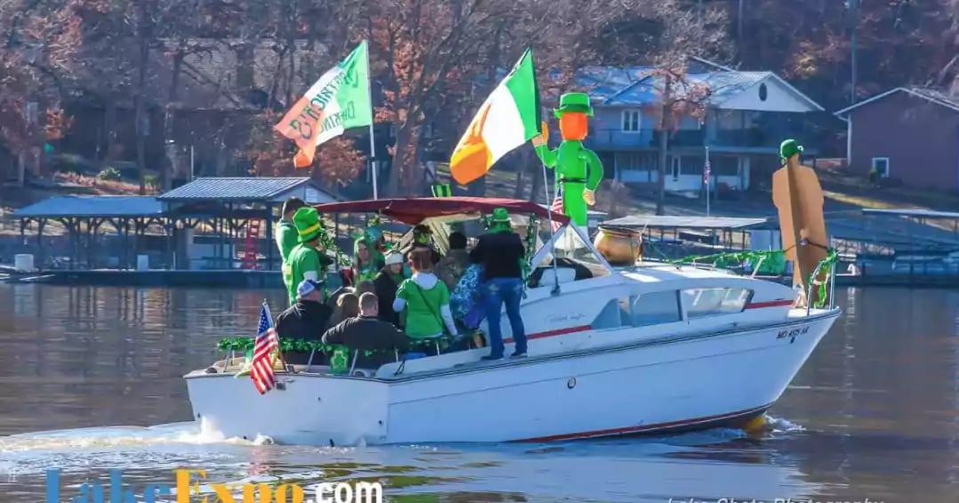 St Patricks Parade On Water Lake of the Ozarks