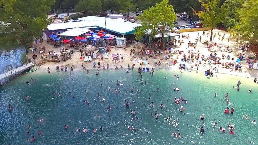 Frankie and Louies beachfront bar sandy beach and waterfront dining Lake of the Ozarks