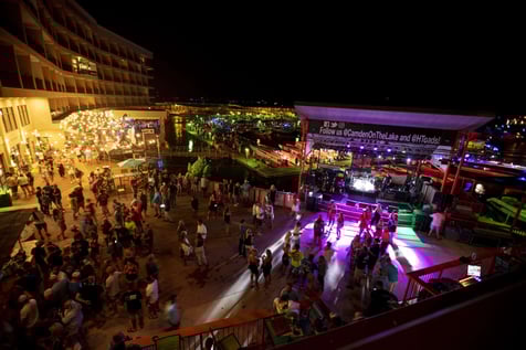 H Toads concert stage and pool complex at Camden on the Lake Resort
