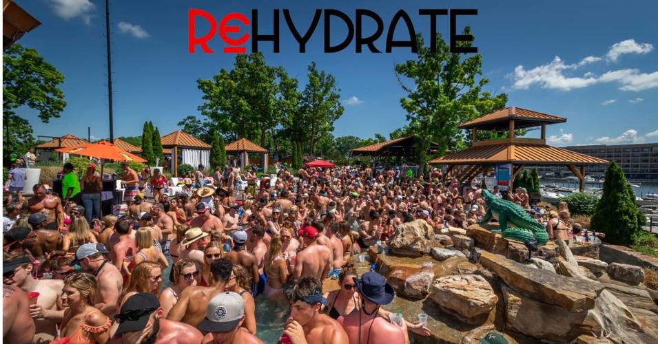 Lazy Gators ultra pool lounge ReHydrate party at Toad Cove Lake of the Ozarks