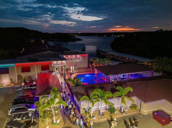 Encore Lakeside Grill and Sky Bar elevated waterfront venue Lake Ozark Missouri